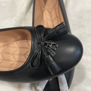 Coach Black Benni Leather Flats -size 9.5
